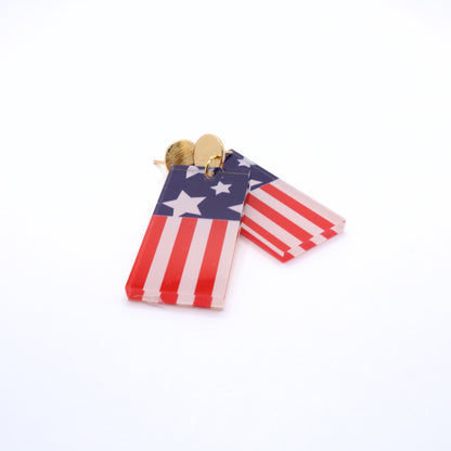 Fourth of July Patriotic Acrylic Earrings