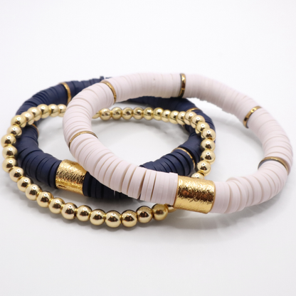 Navy Blue and White Game Day Stack