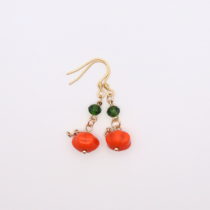 Halloween Pumpkins, Handmade Beaded Pumpkin Earrings – Perfect Fall Accessory