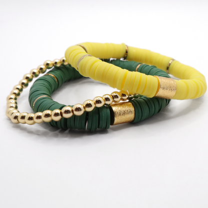 Green and Yellow Game Day Stack