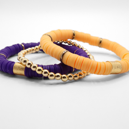 Purple and Gold Game Day Stack