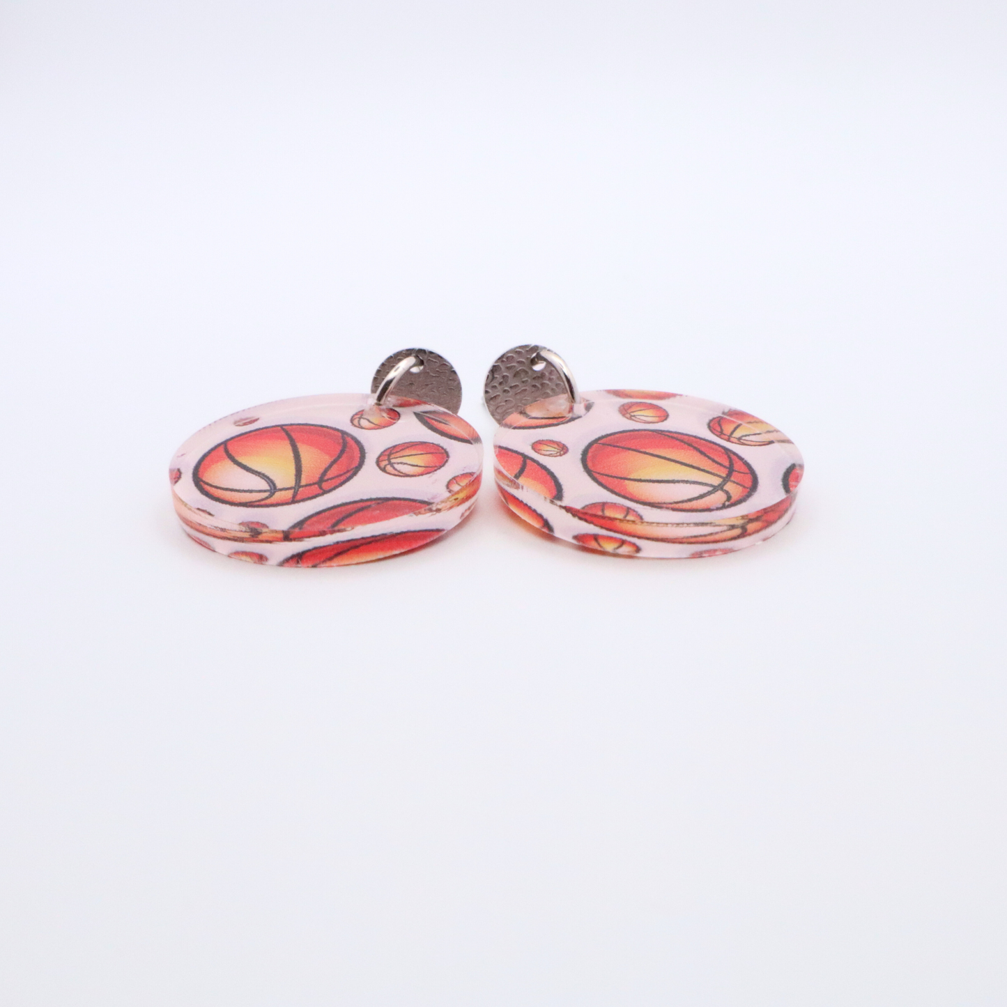 Basketball Acrylic Dangle Earrings
