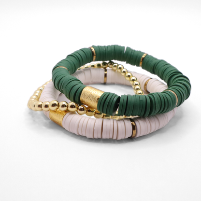 Green and White Game Day Stack
