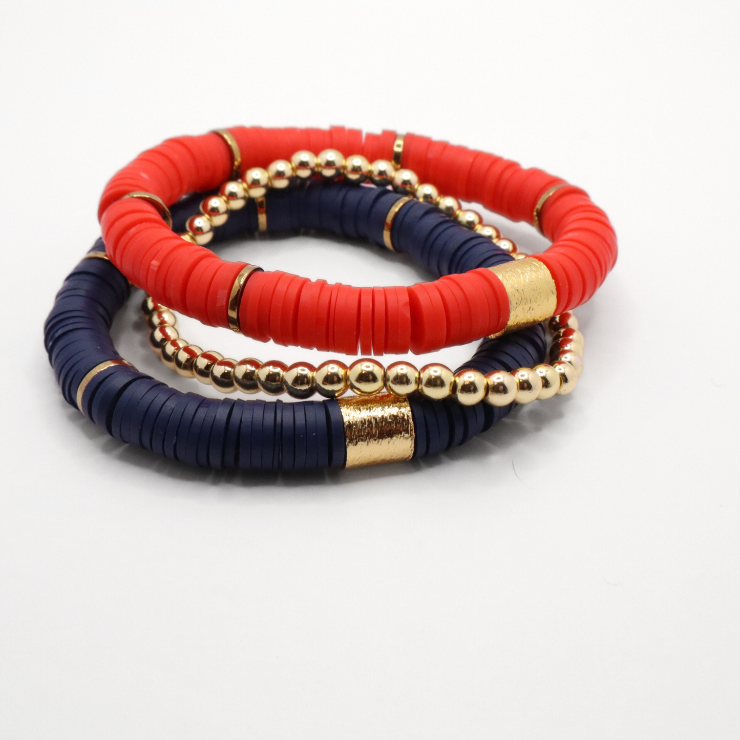 Navy Blue and Red Game Day Stack