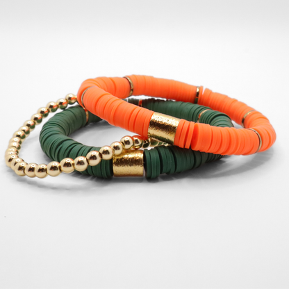 Green and Orange Game Day Stack
