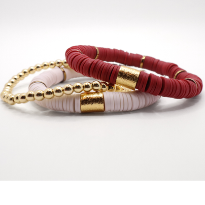 Crimson and White Game Day Stack