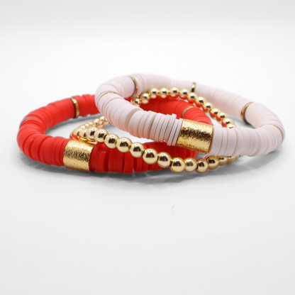 Red and White Game Day Stack
