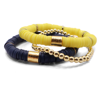 Navy Blue and Yellow Game Day Stack