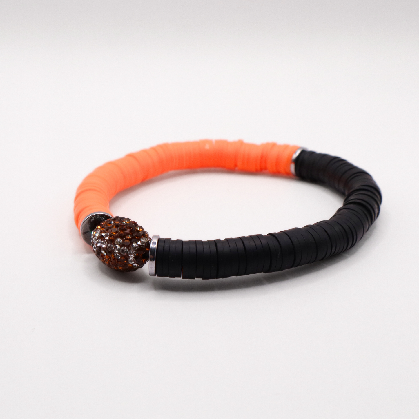 Orange and Black Game Day Football Bracelet