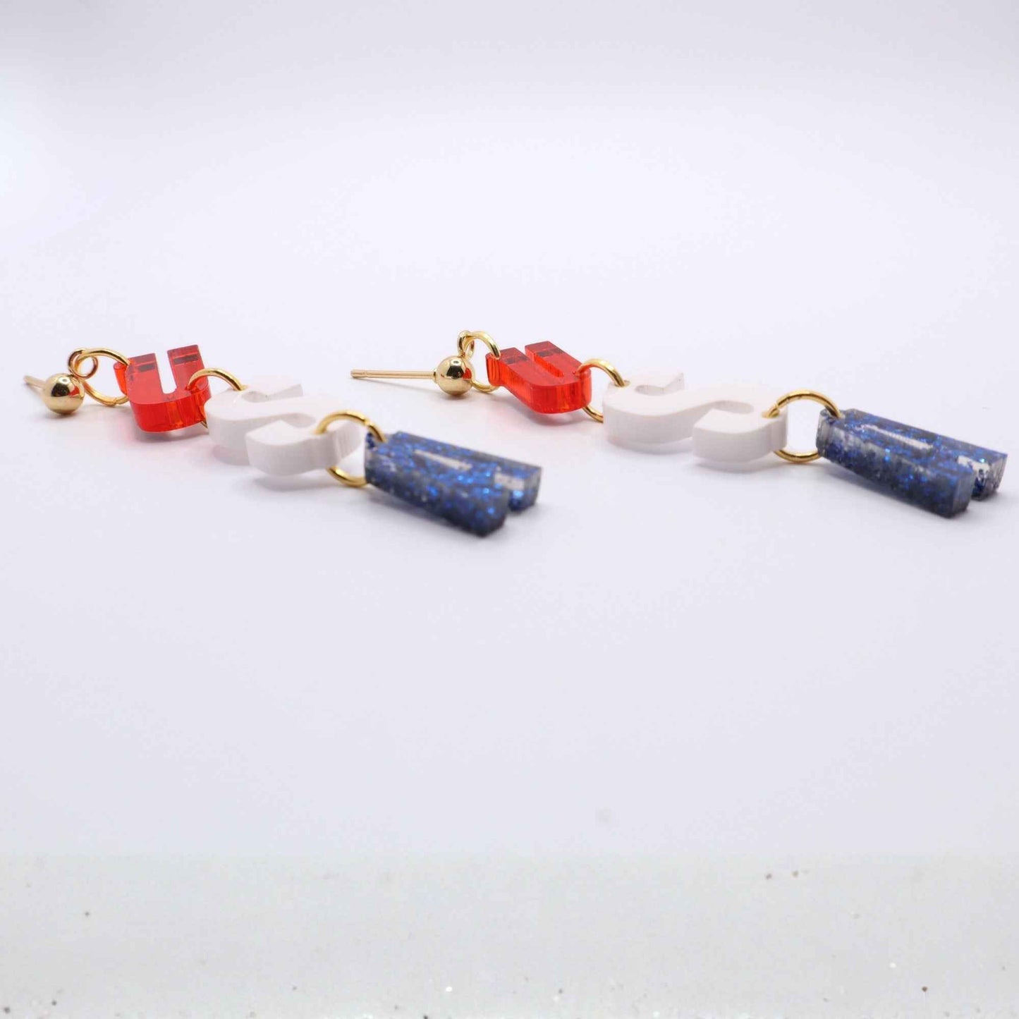 USA July Fourth Acrylic Earrings
