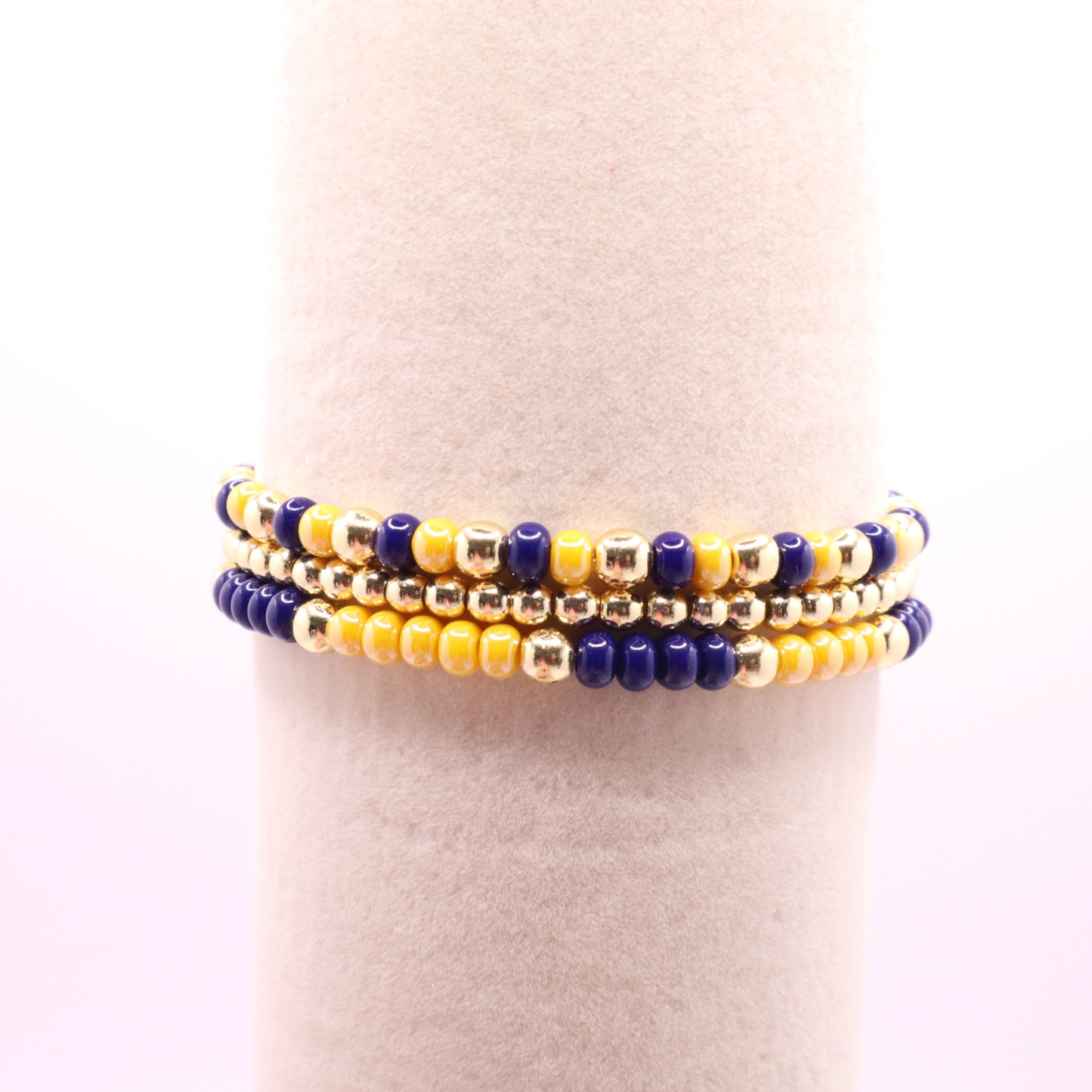 Navy and Gold Game Day Bracelet Stack | The Classic Game Day Collection