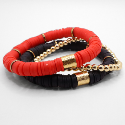 Red and Black Game Day Stack