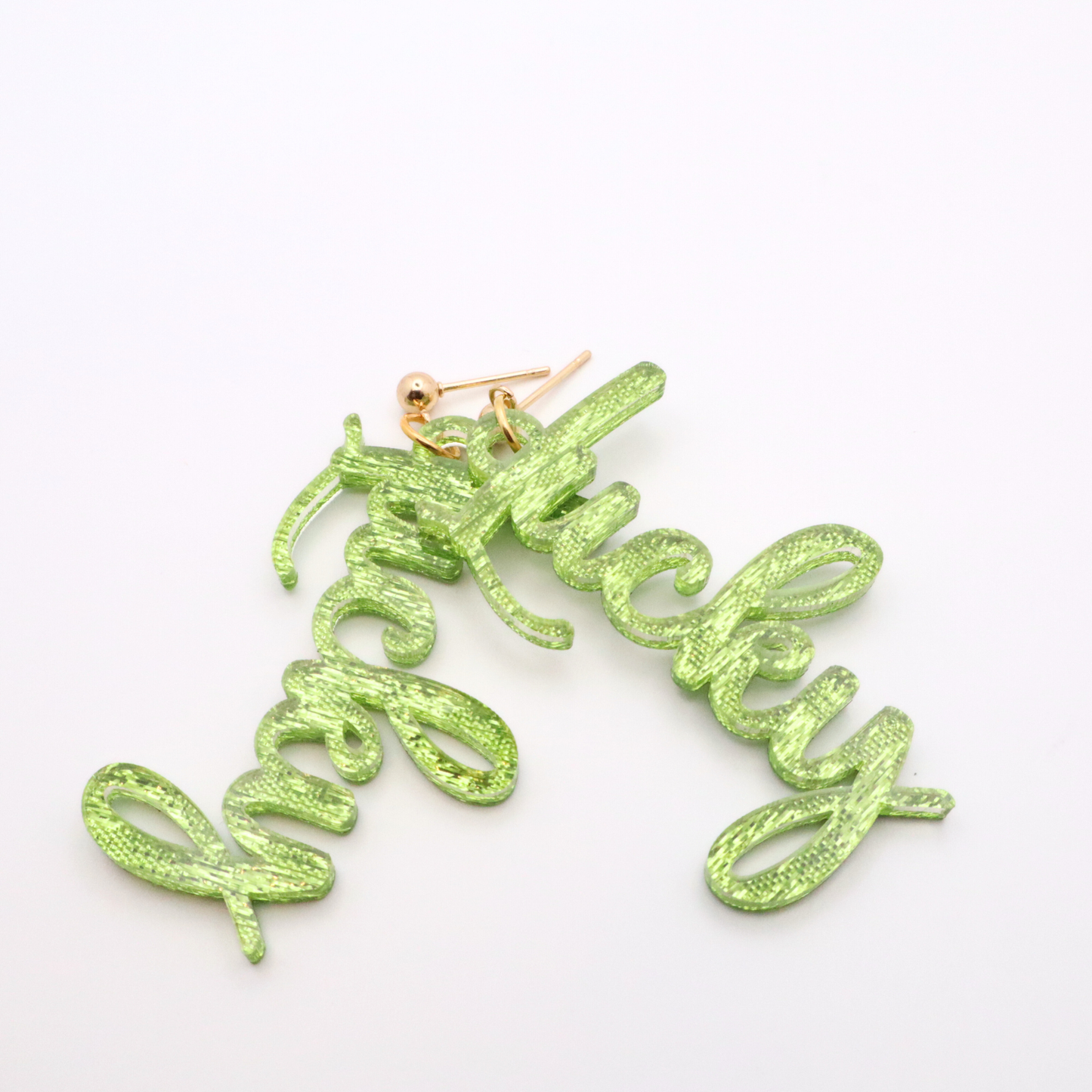 St. Patrick's Day "Lucky" Acrylic Earrings | Seasonal Statement Jewelry