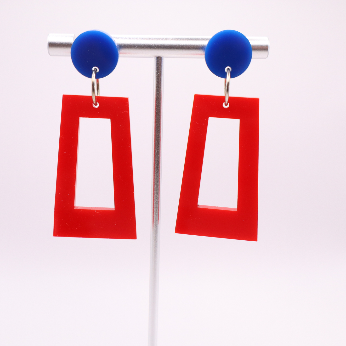 Red and Blue Acrylic Game Day Earrings