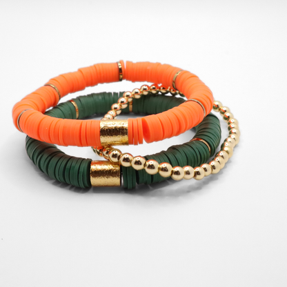 Green and Orange Game Day Stack