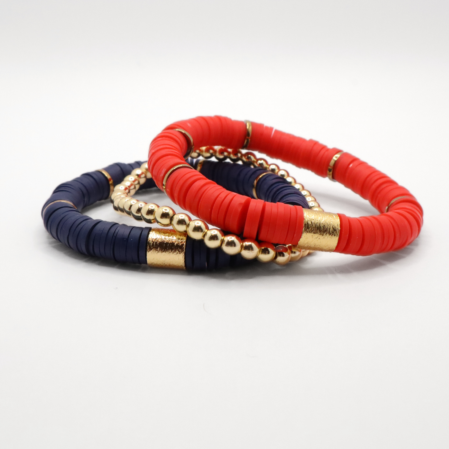 Navy Blue and Red Game Day Stack