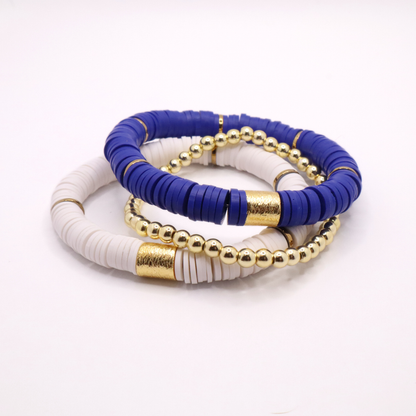 Royal Blue and White Game Day Stack
