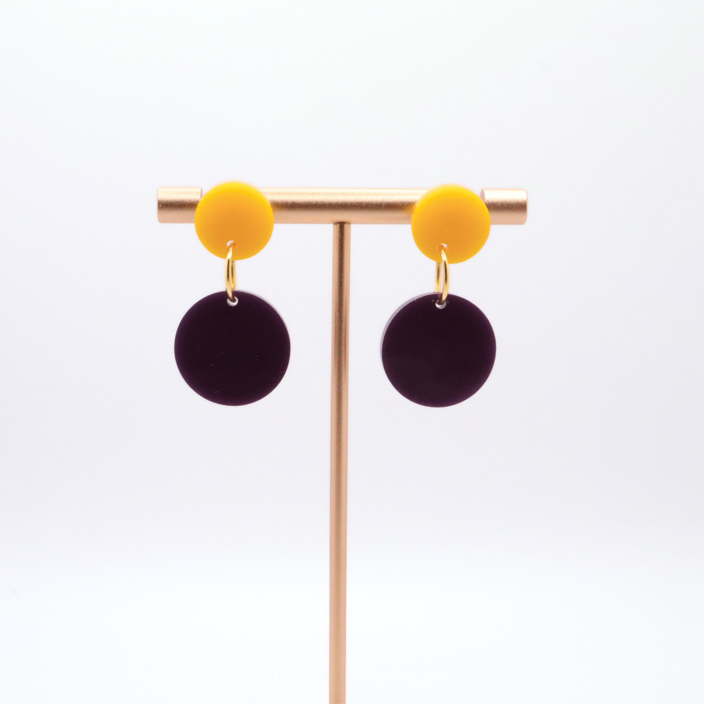 Purple and Gold Acrylic Game Day Earrings
