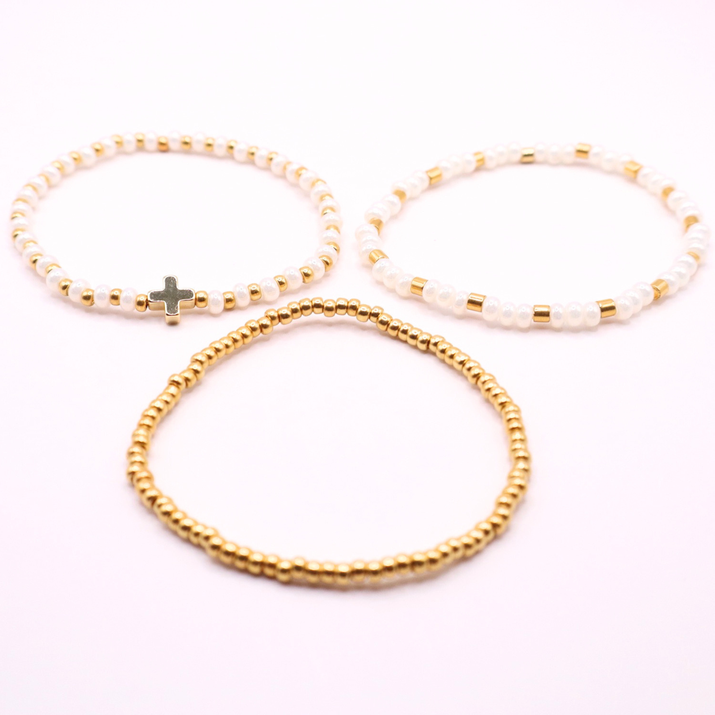 The Anchored in Faith Stack | Sunbleached White