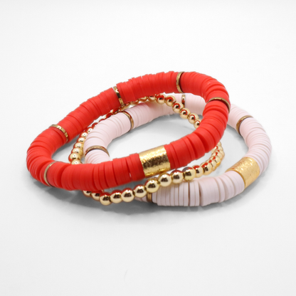 Red and White Game Day Stack
