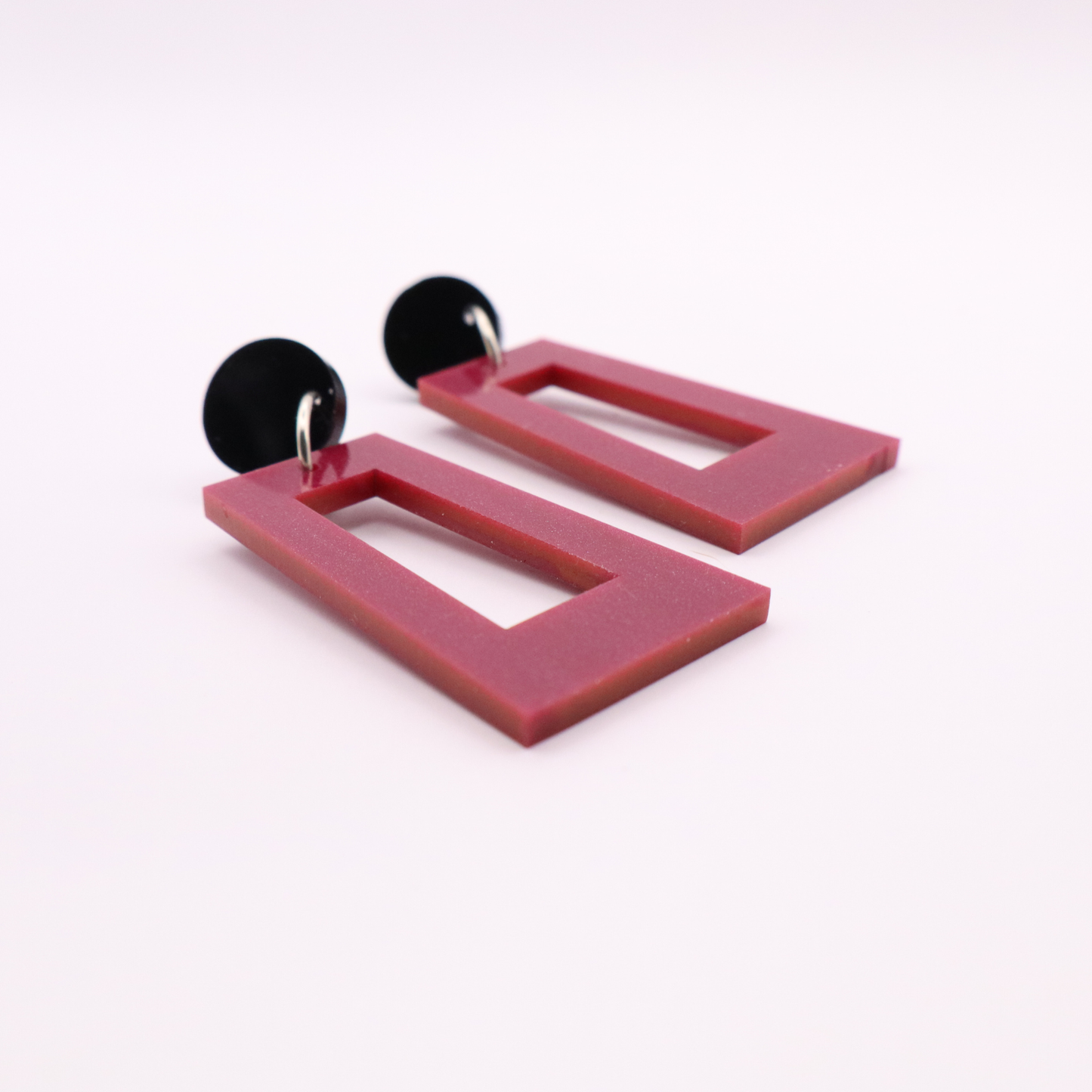 Maroon and Black Acrylic Game Day Earrings