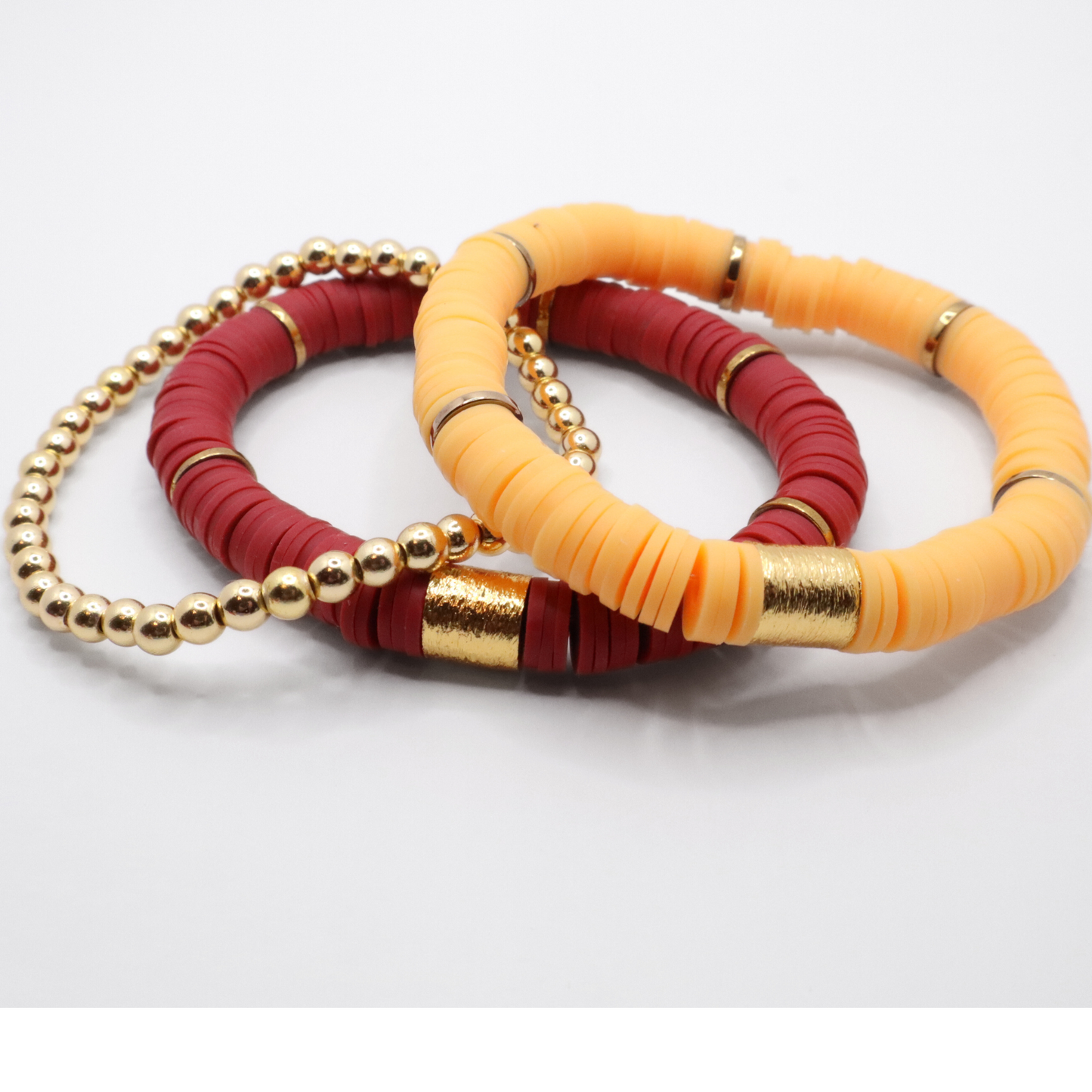 Burgundy and Gold Game Day Stack