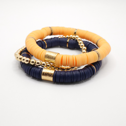 Navy and Gold Game Day Stack