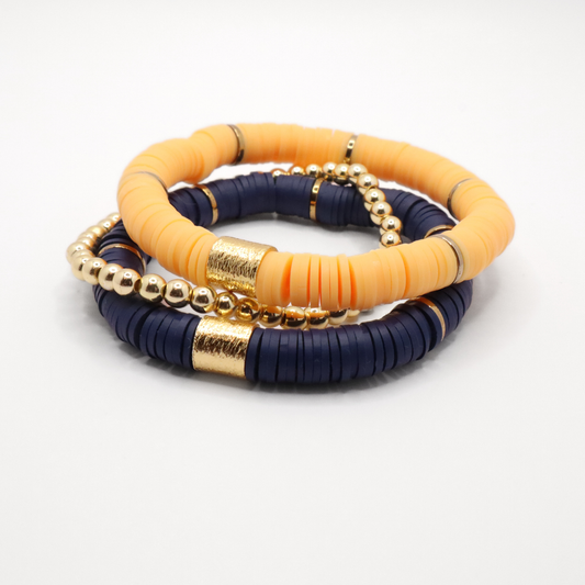 Navy and Gold Game Day Stack