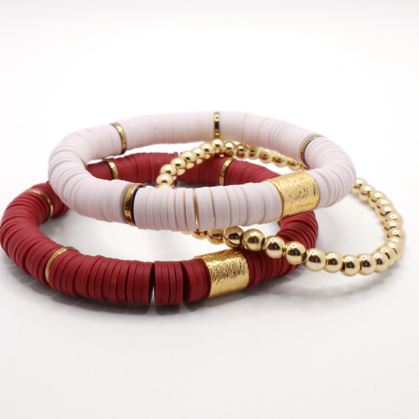 Crimson and White Game Day Stack