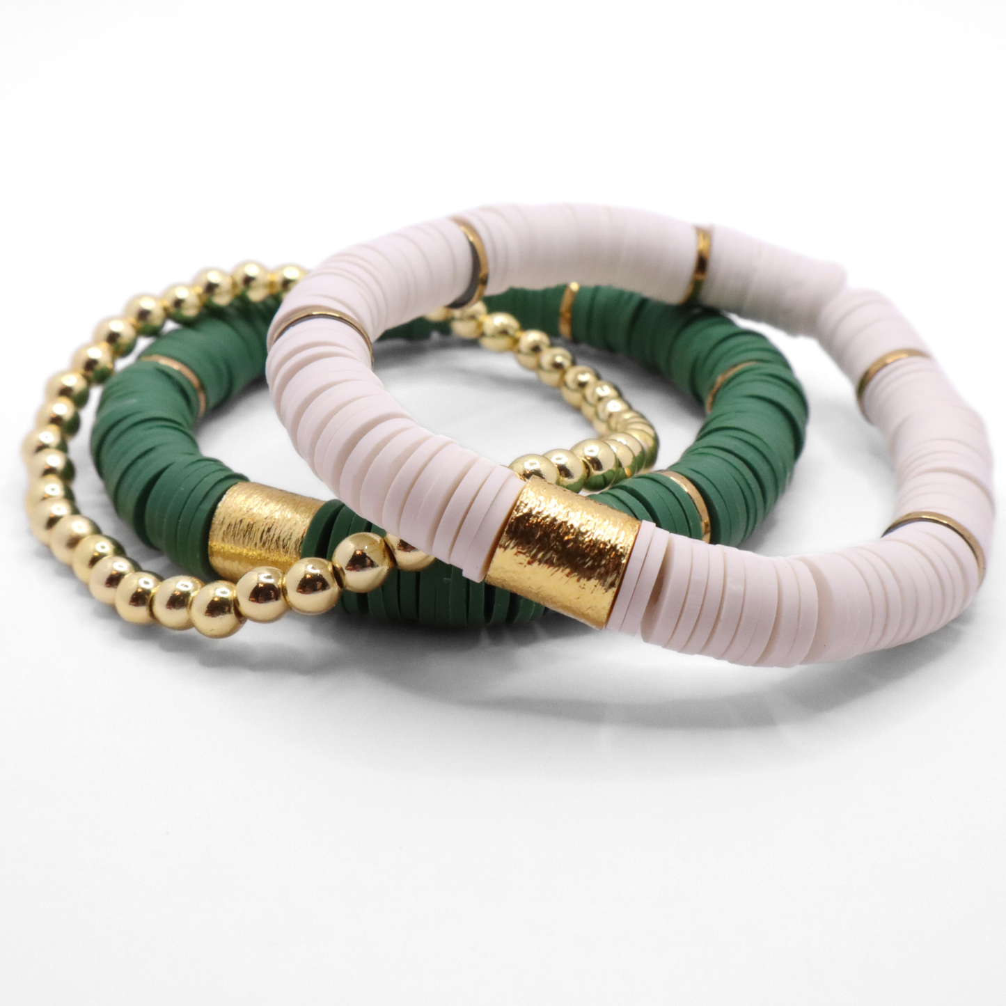Green and White Game Day Stack