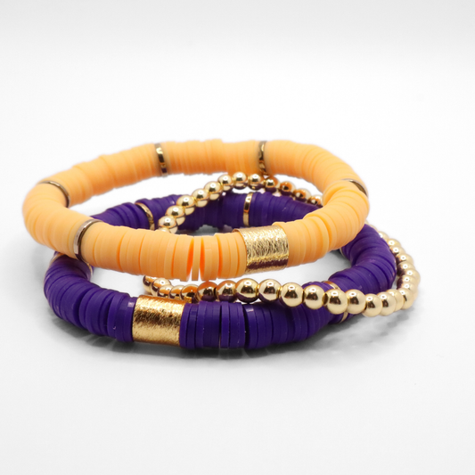 Purple and Gold Game Day Stack
