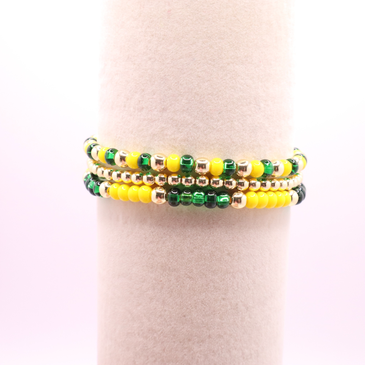 Green and Yellow Game Day Bracelet Stack | The Classic Game Day Collection