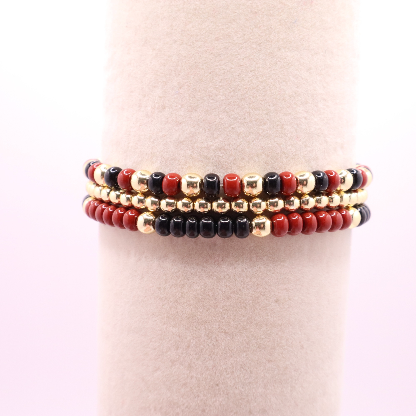 Burgundy and Black Game Day Bracelet Stack | The Classic Game Day Collection