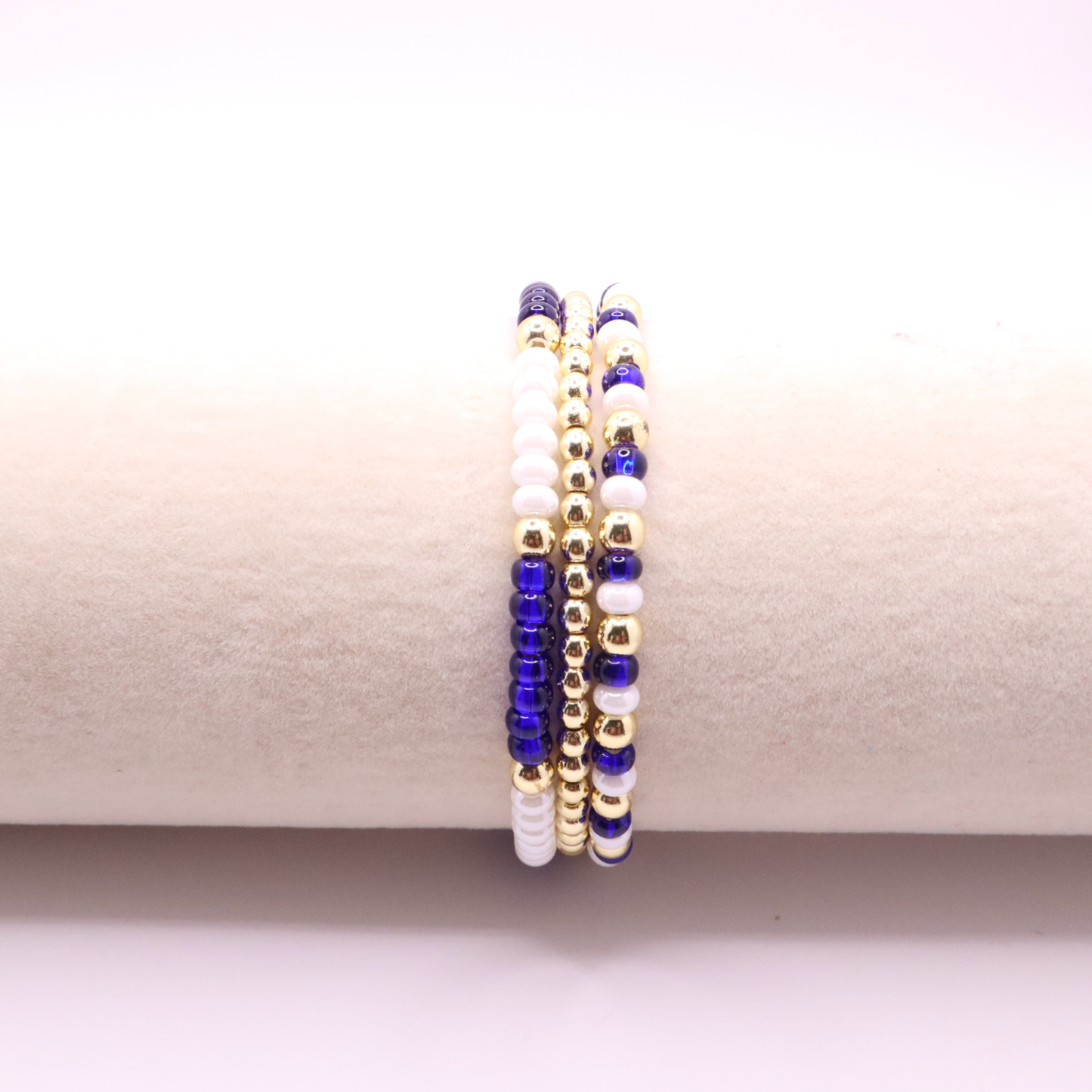 Blue and White Game Day Bracelet Stack | The Classic Game Day Collection