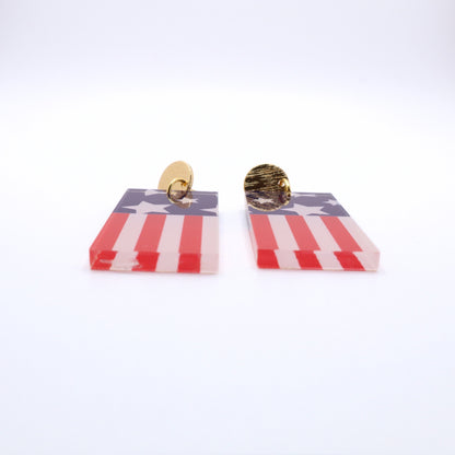 Fourth of July Patriotic Acrylic Earrings