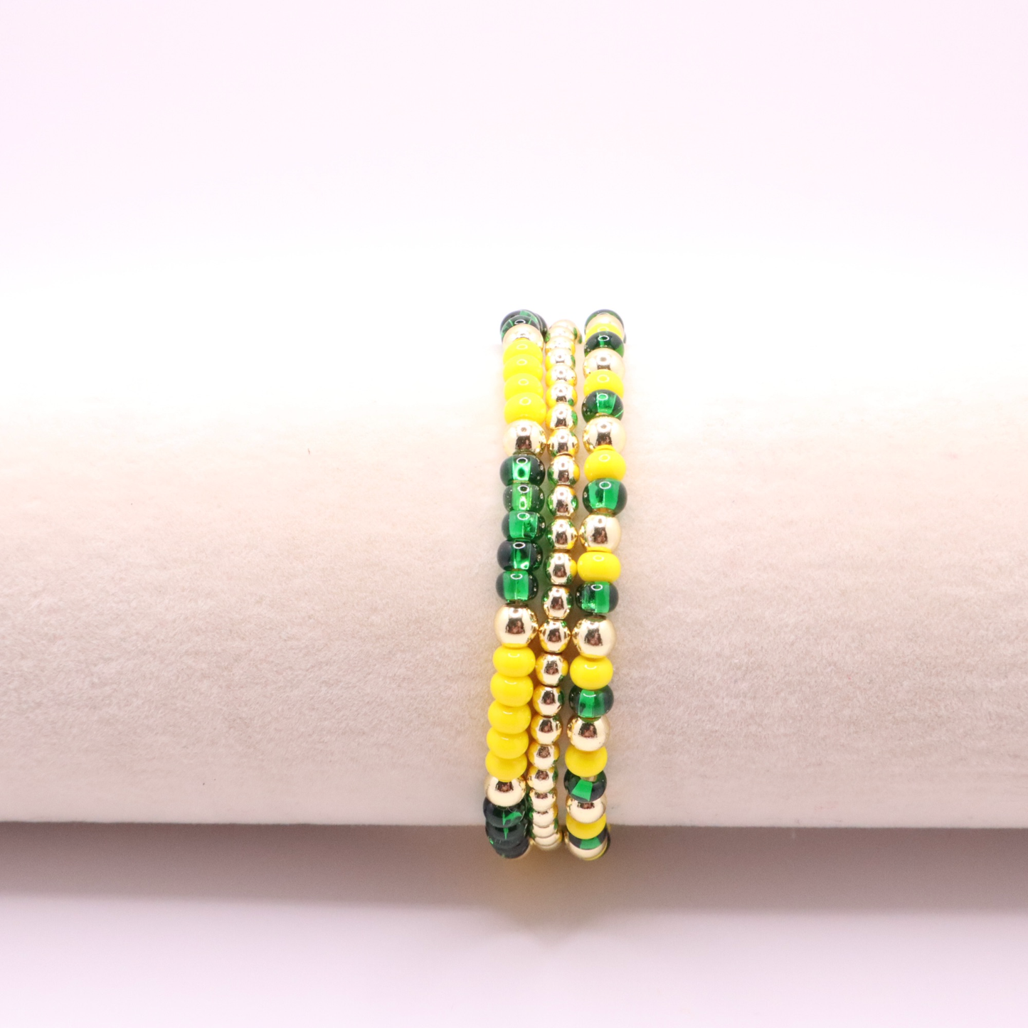 Green and Yellow Game Day Bracelet Stack | The Classic Game Day Collection