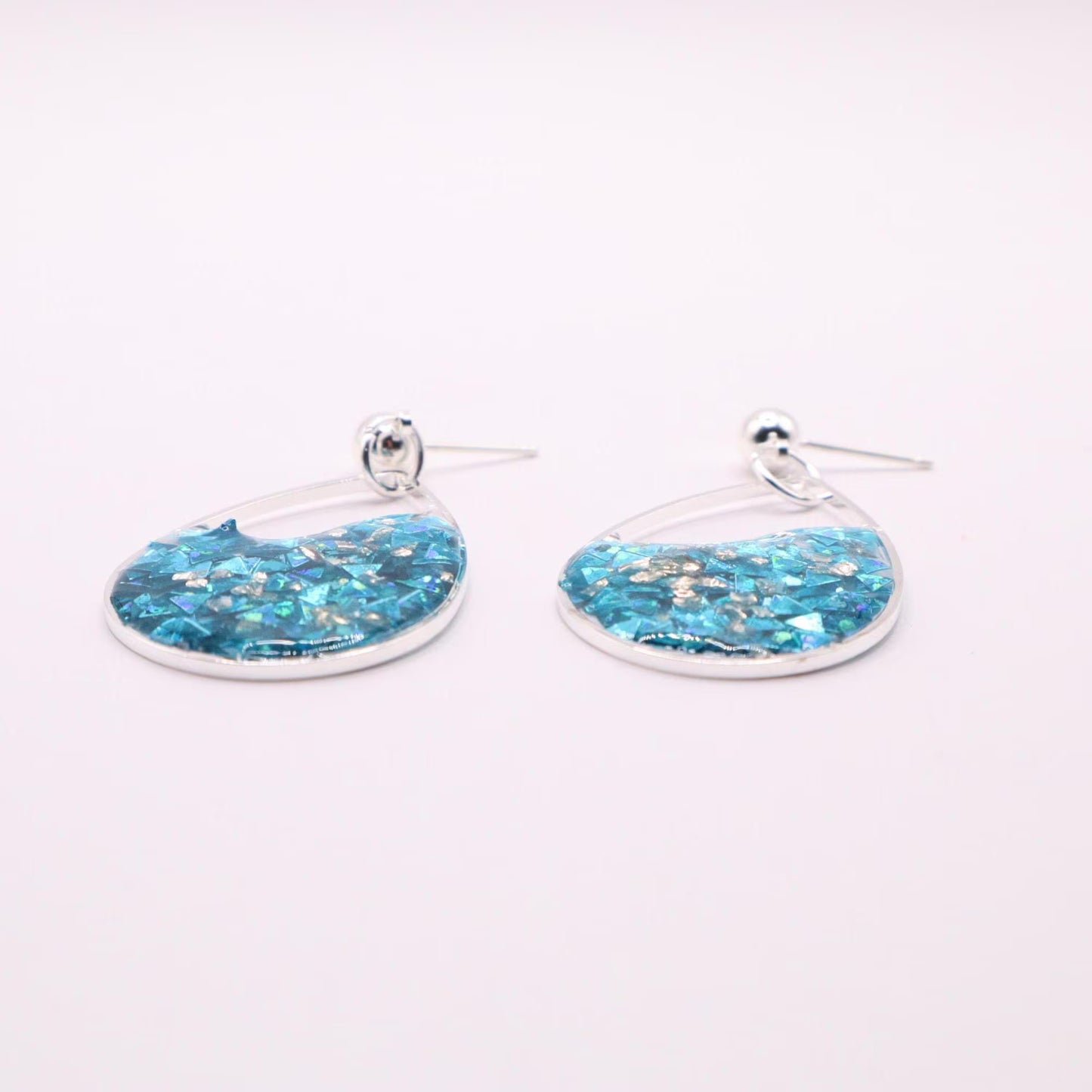 Ocean Waves Resin Earrings