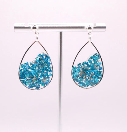 Ocean Waves Resin Earrings