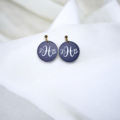 Personalized Acrylic Monogram Earrings – Custom Initial Jewelry