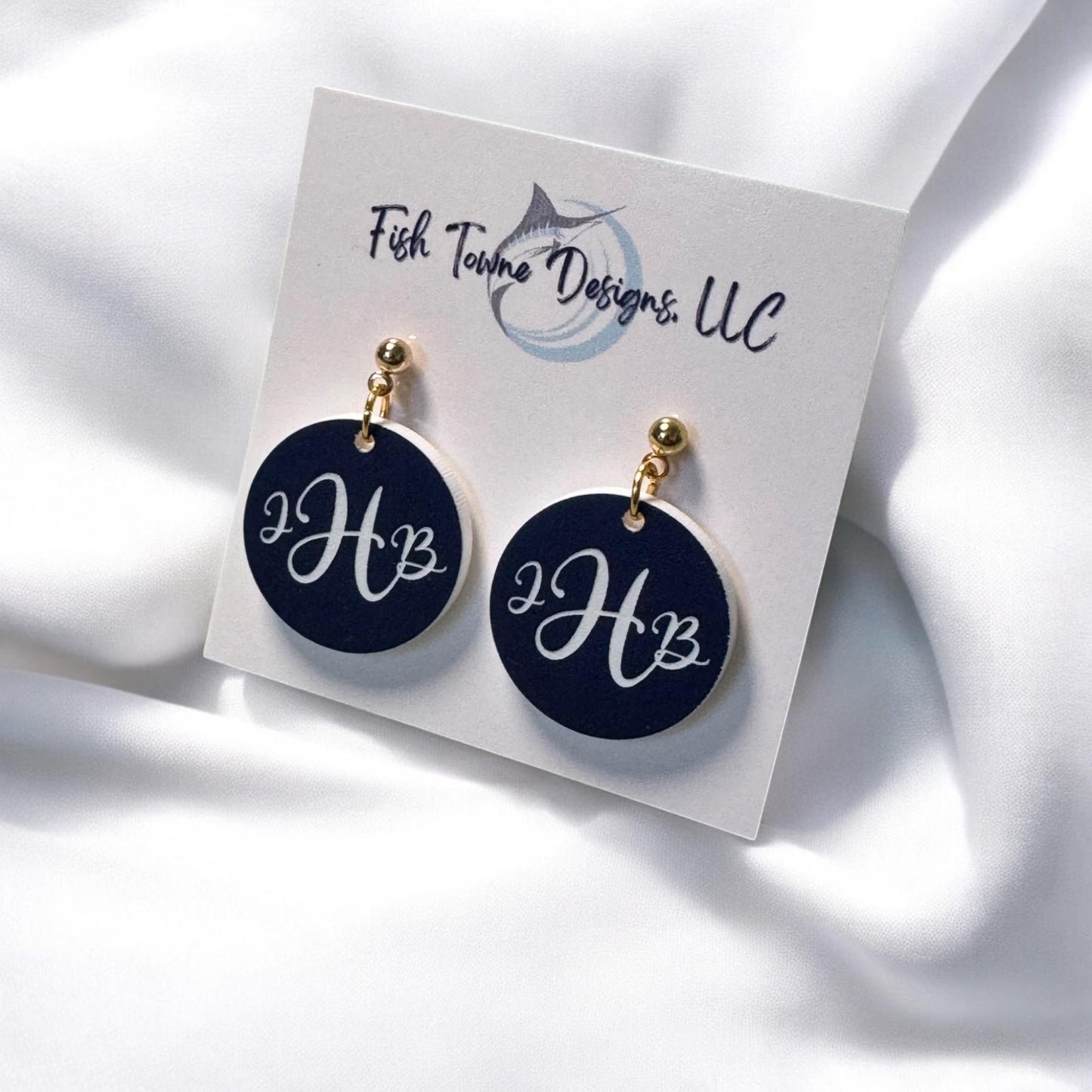 Personalized Acrylic Monogram Earrings – Custom Initial Jewelry