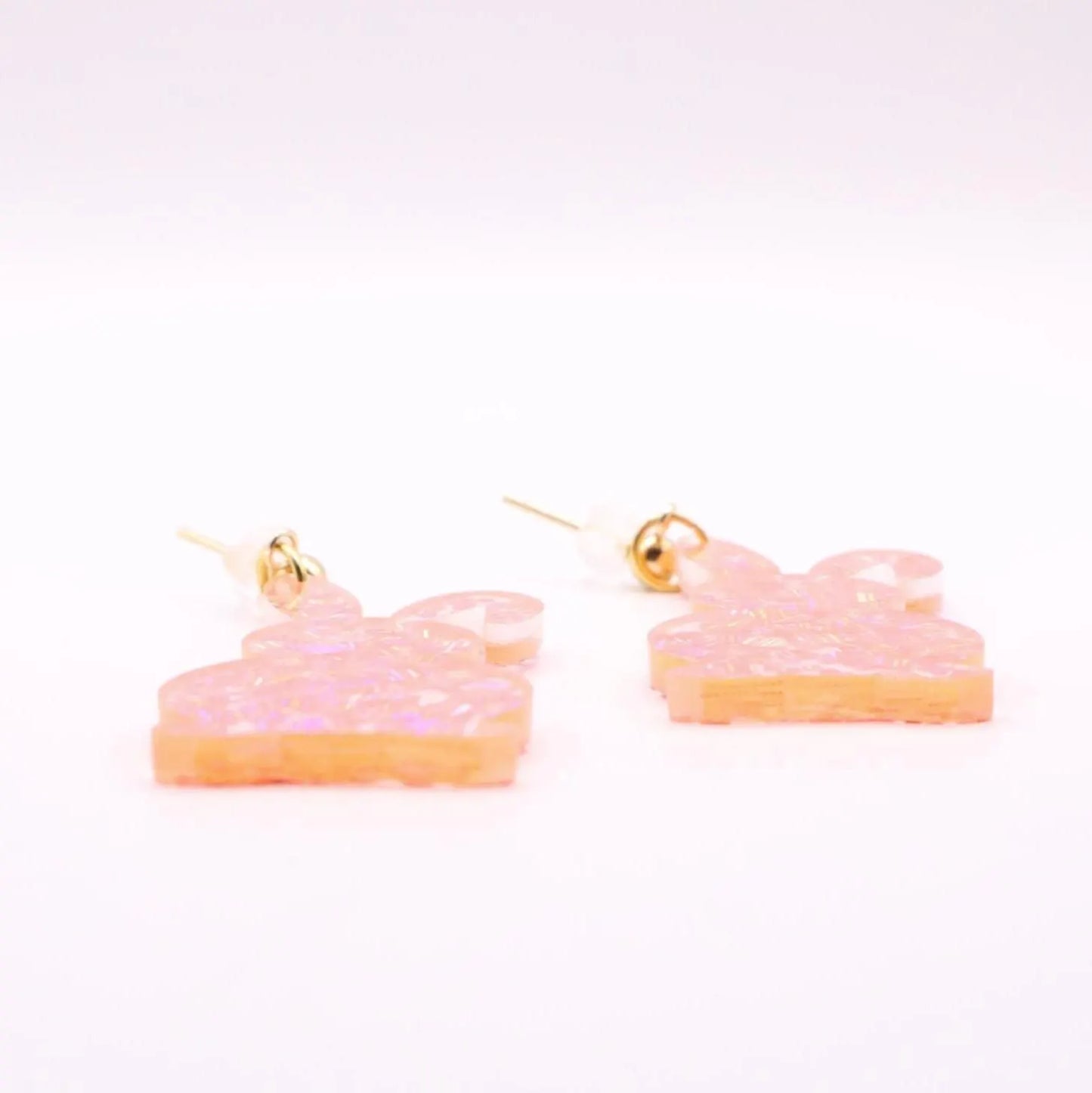 Glitter Acrylic Bunny Earrings – Glitter Easter Jewelry