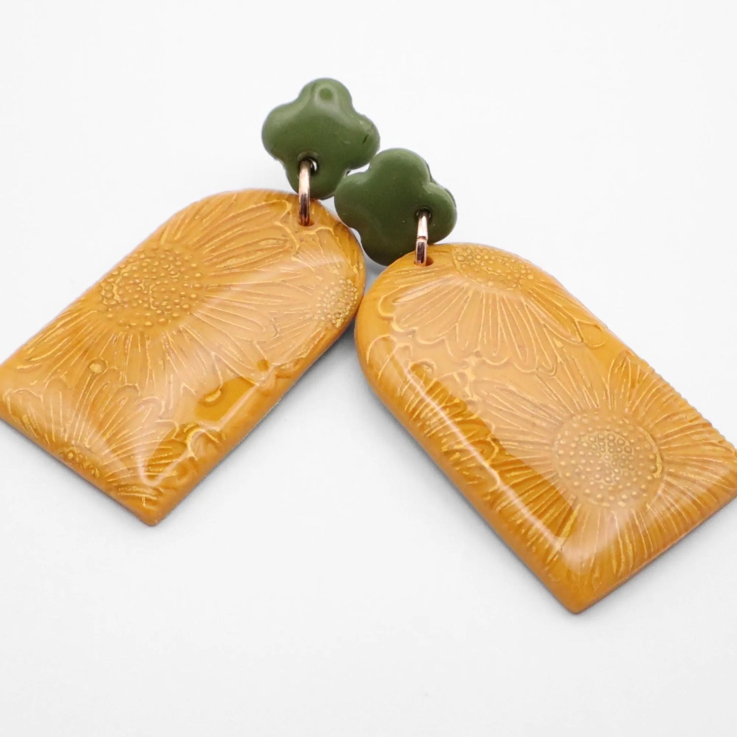 Sunflower Polymer Clay Earrings