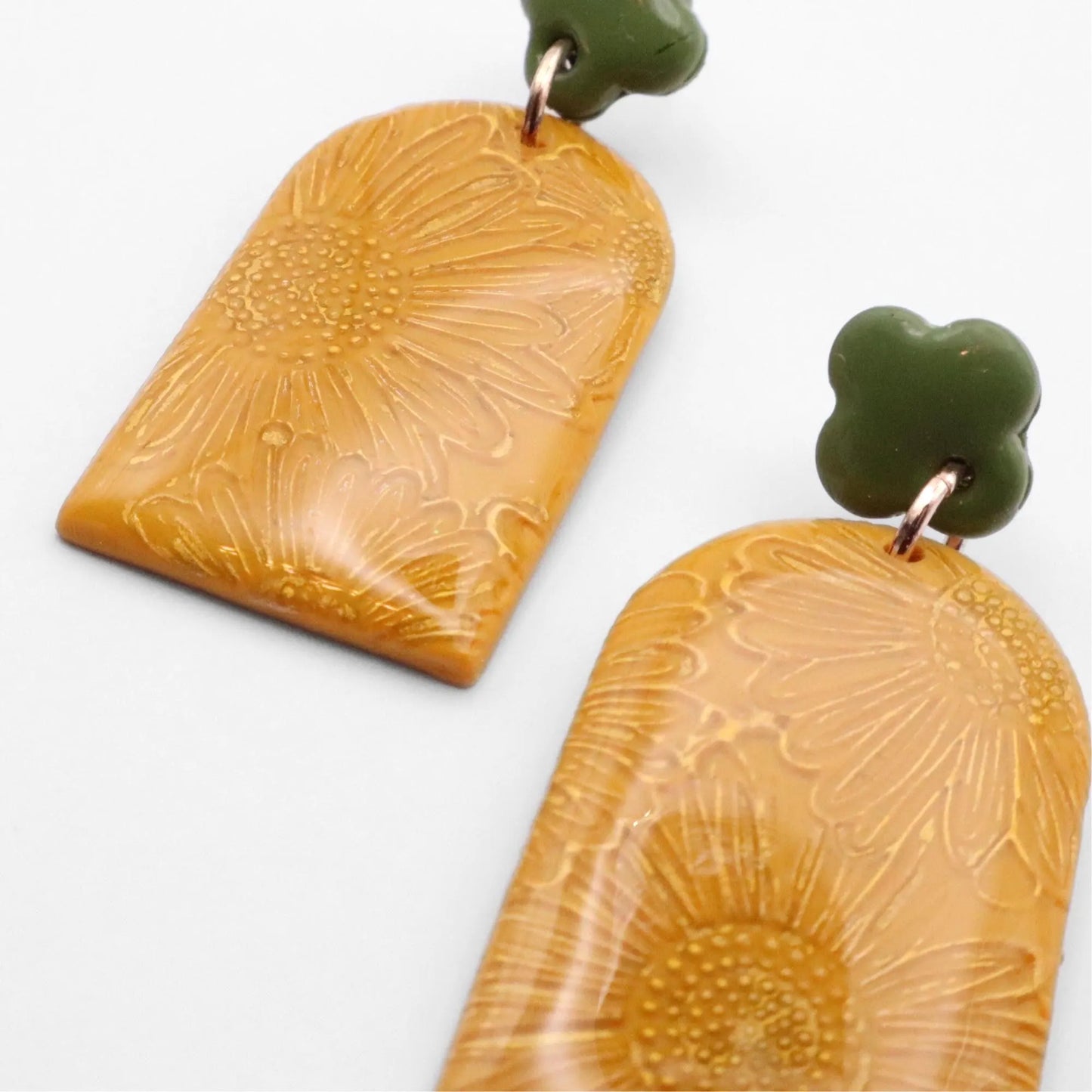 Sunflower Polymer Clay Earrings