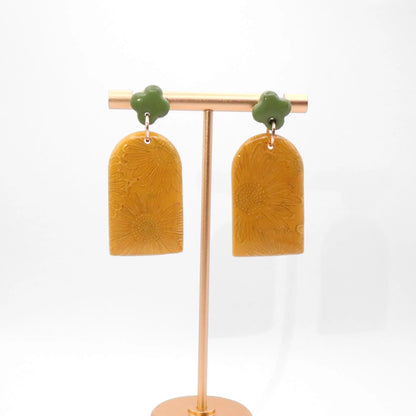 Sunflower Polymer Clay Earrings