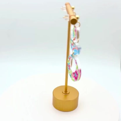 Palm Springs Floral Acrylic Statement Earrings